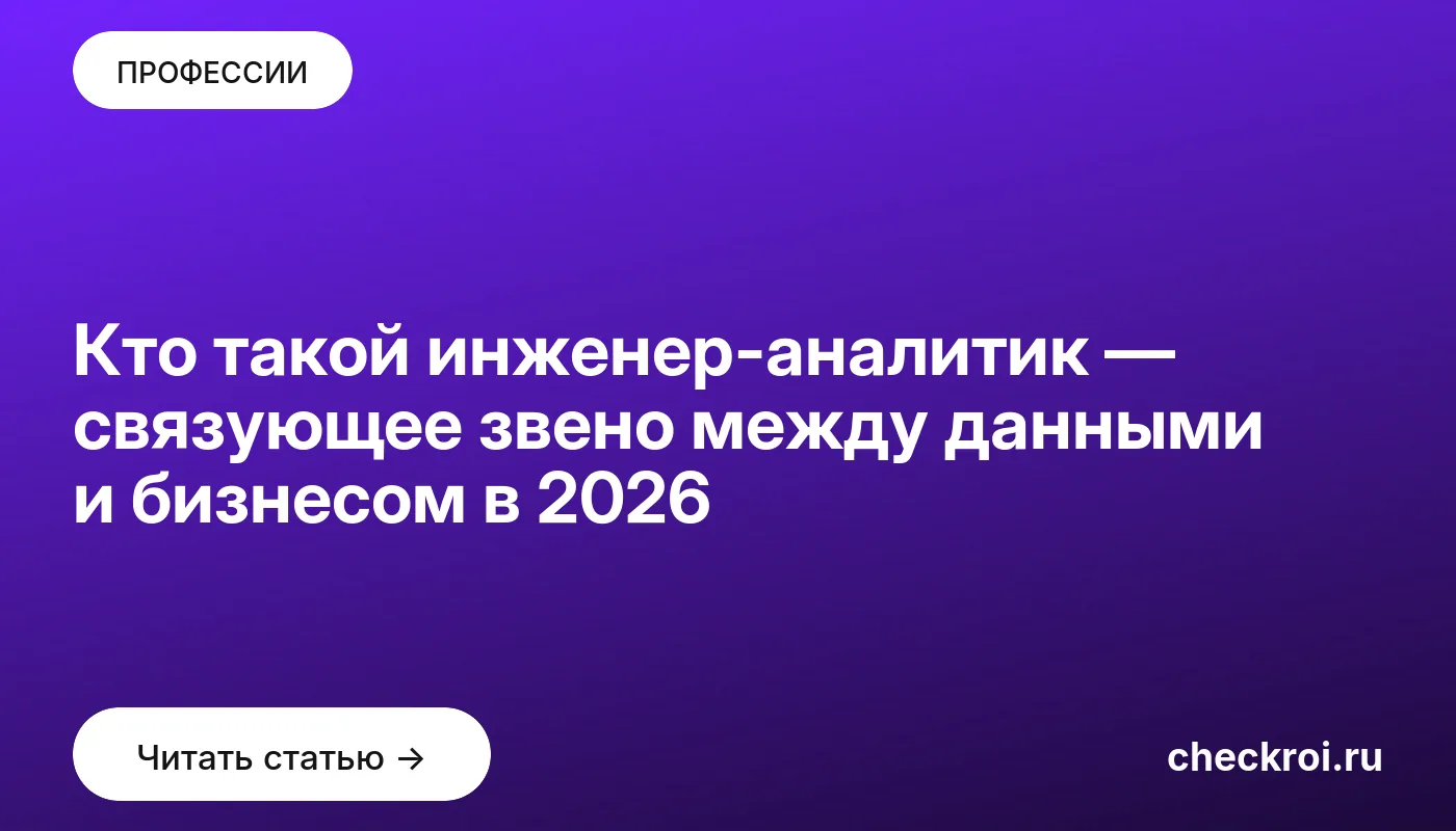 Обложка: Кто такой инженер аналитик — связующее звено между данными и бизнесом в 2026