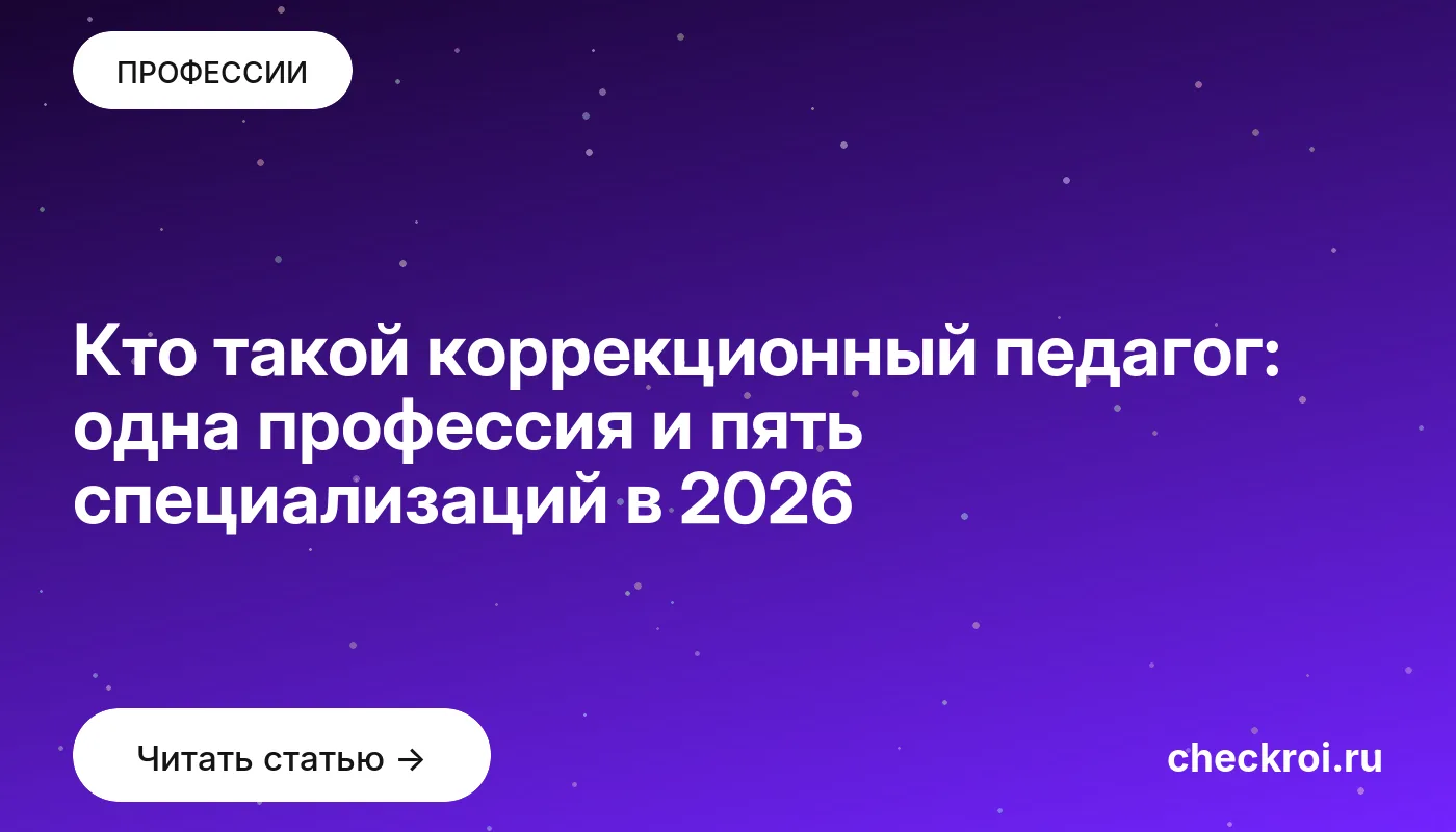 Статья: Кто такой коррекционный педагог: одна профессия и пять специализаций в 2026 Обложка: Кто такой коррекционный педагог: одна профессия и пять специализаций в 2026