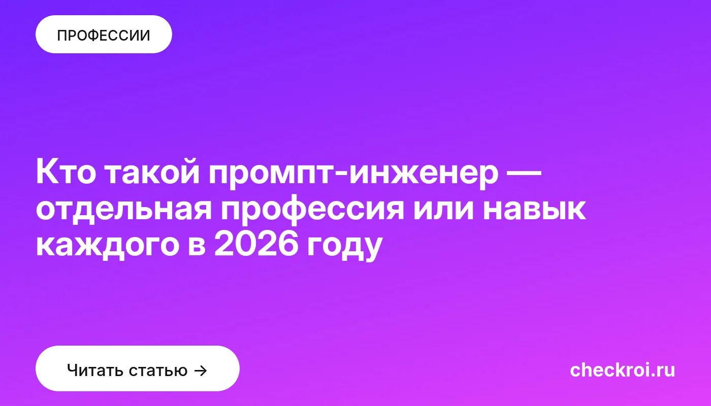Обложка: Кто такой промпт инженер — отдельная профессия или навык каждого в 2026 году