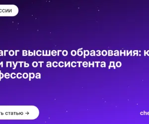 Обложка: Педагог высшего образования: кто это и путь от ассистента до профессора