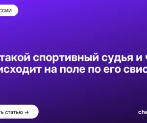 Обложка: Кто такой спортивный судья и что происходит на поле по его свистку
